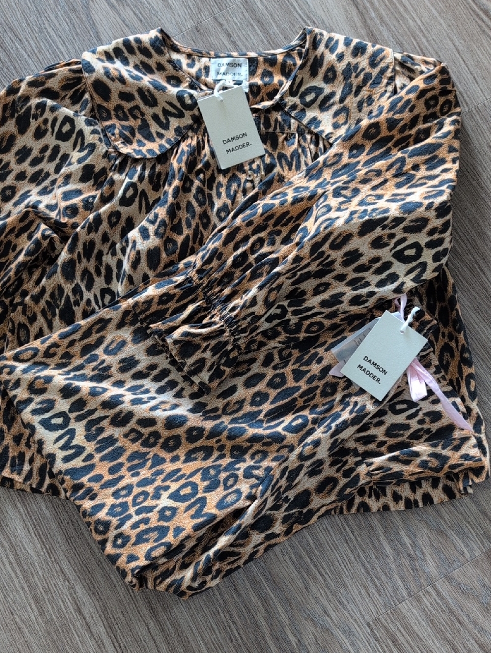 NWT Damson Madder Leopard Print, Organic Cotton SIZE UK16,US 10-12 LARGE